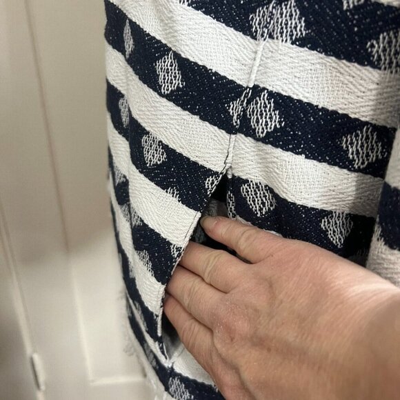 NWT CJ Banks Women 3X Plus Size Cotton Blend Button Down Striped Blanket Jacket - Picture 5 of 11